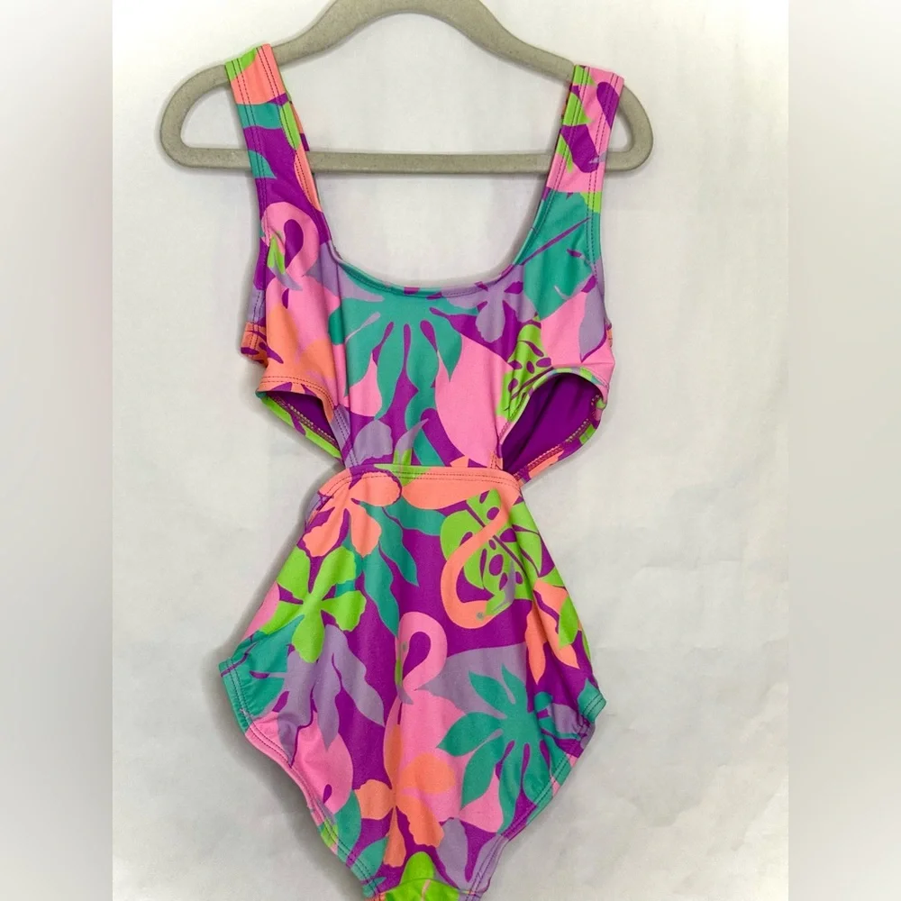 Tropical Flamingo One Piece Swimsuit - Picture 7 of 14